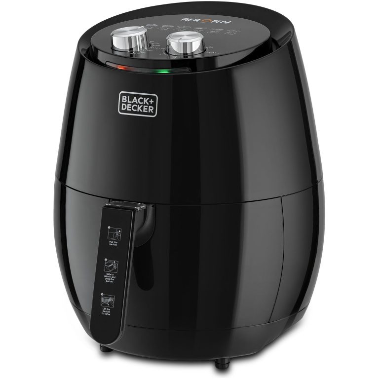 Black+Decker Air Fryer, 1500 Watt, 4.5 Liters - AF350 Black+Decker Air Fryer, 1500 Watt, 4.5 Liters - AF350
